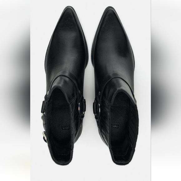 BNWT! Zara leather cowboy boots - Picture 4 of 6